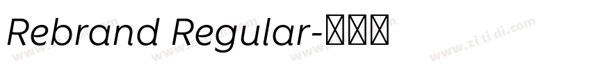 Rebrand Regular字体转换 Rebrand Regular字体转换
